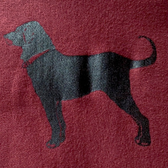 Child’s Medium Maroon Black Dog Sweatshirt - Picture 2 of 7
